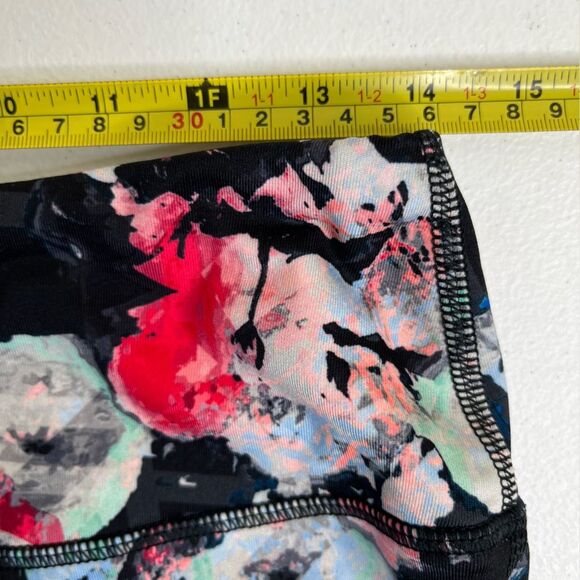 Zelos Cropped Floral Athletic Leggings Multicolor Women Size Medium Activewear - Picture 9 of 13